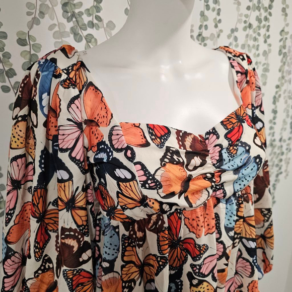Show Me Your MuMu Mandi Mini Dress Sz M in Baileys Butterflies - Picture 4 of 13